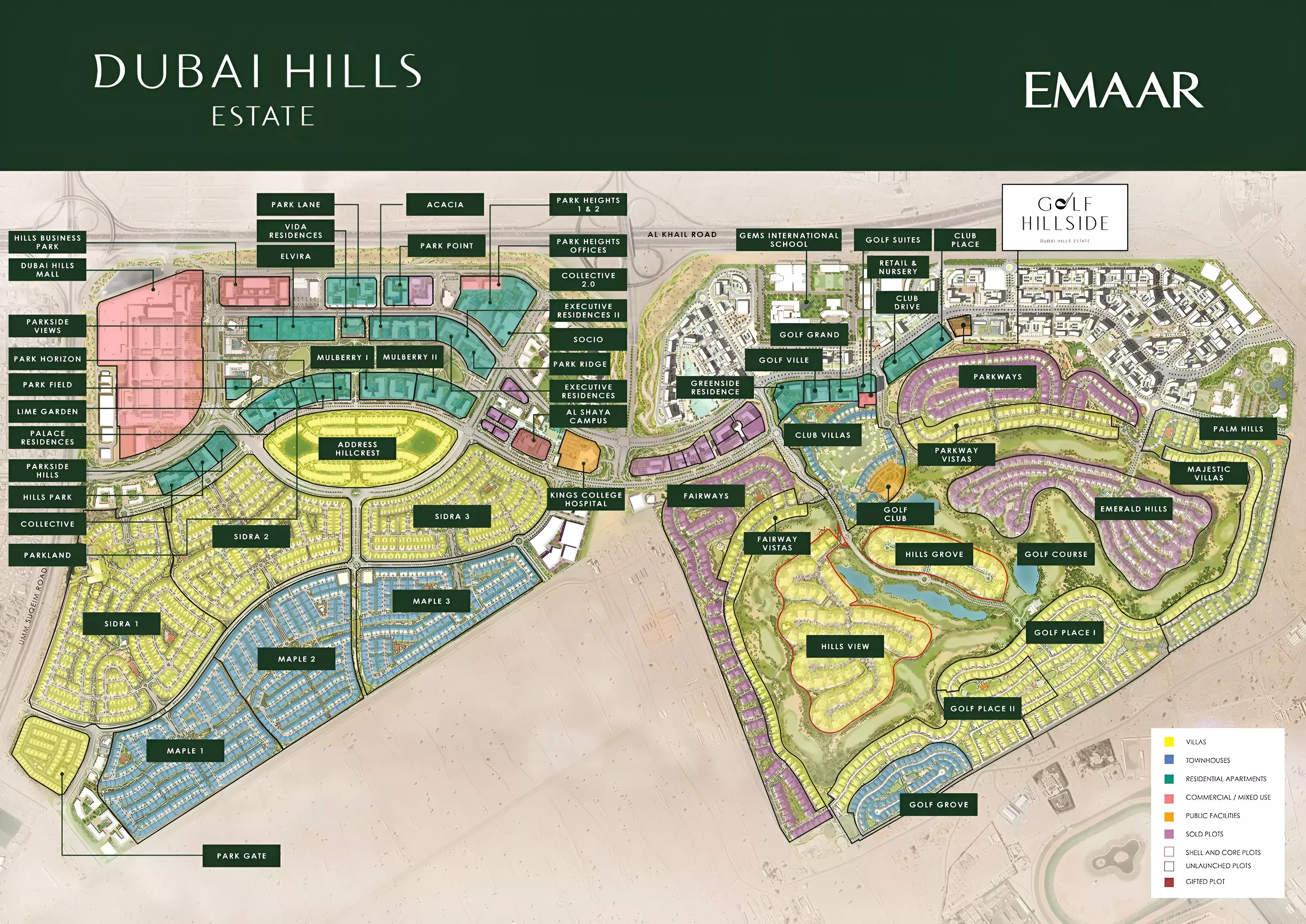 Golf Hillside – master plan