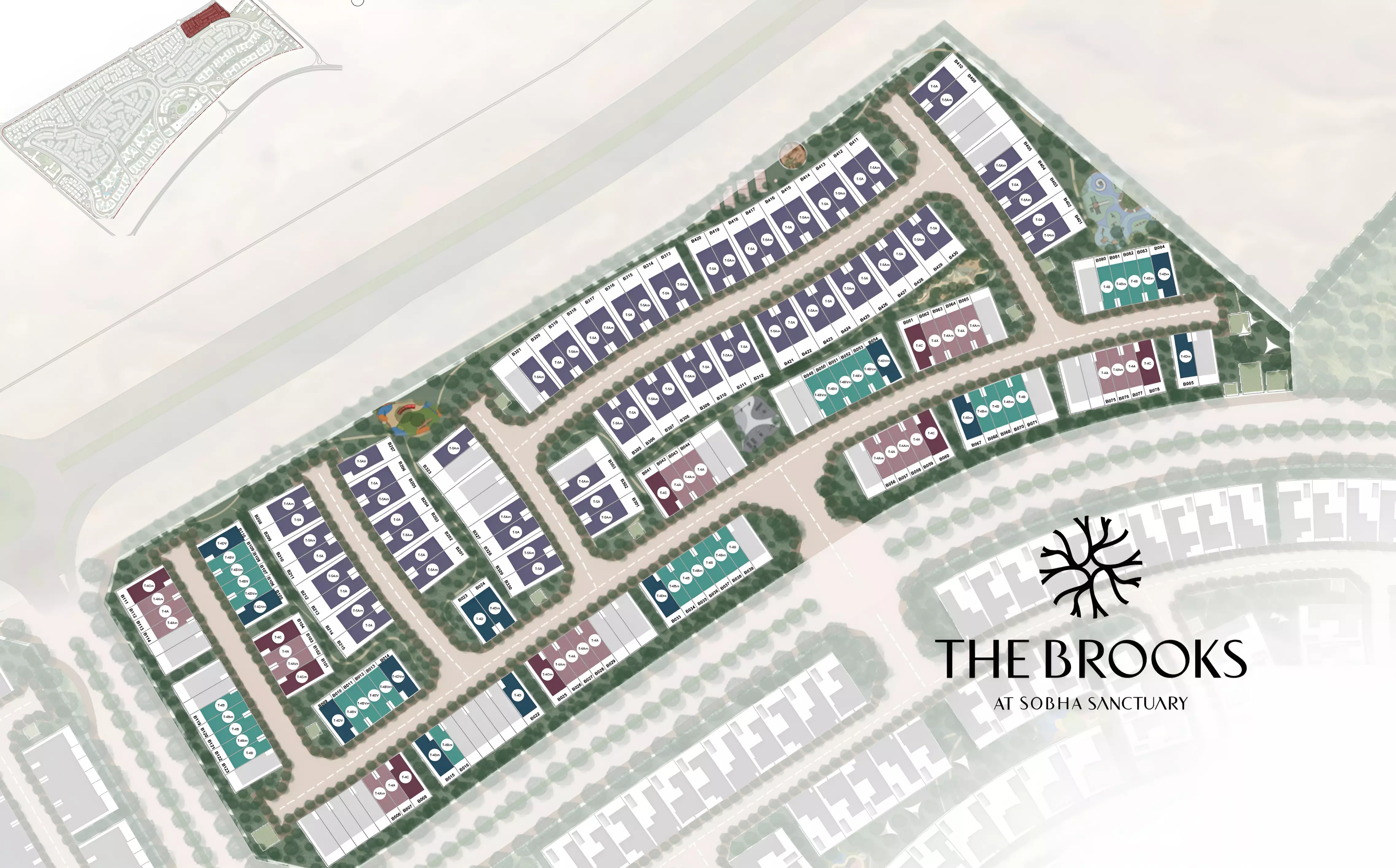 The Brooks at Sobha Sanctuary – master plan