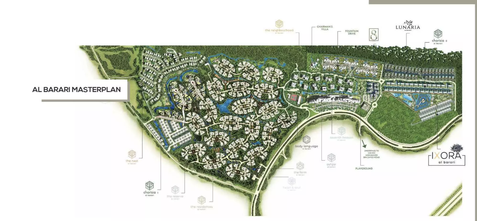 Al Barari Ixora Villas – master plan