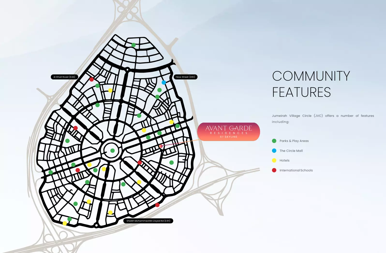 Avant Garde Residences – master plan