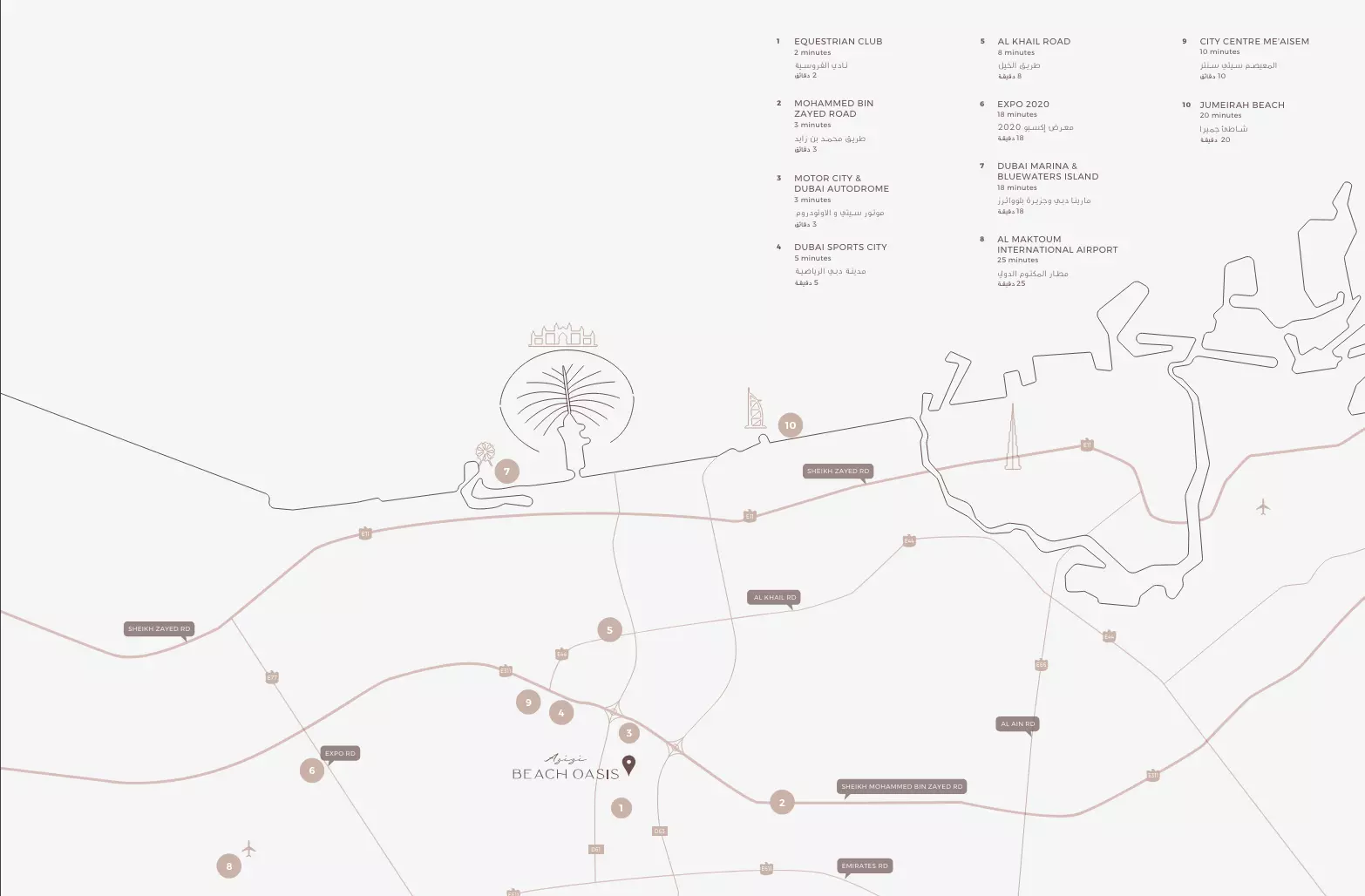Azizi Beach Oasis – master plan