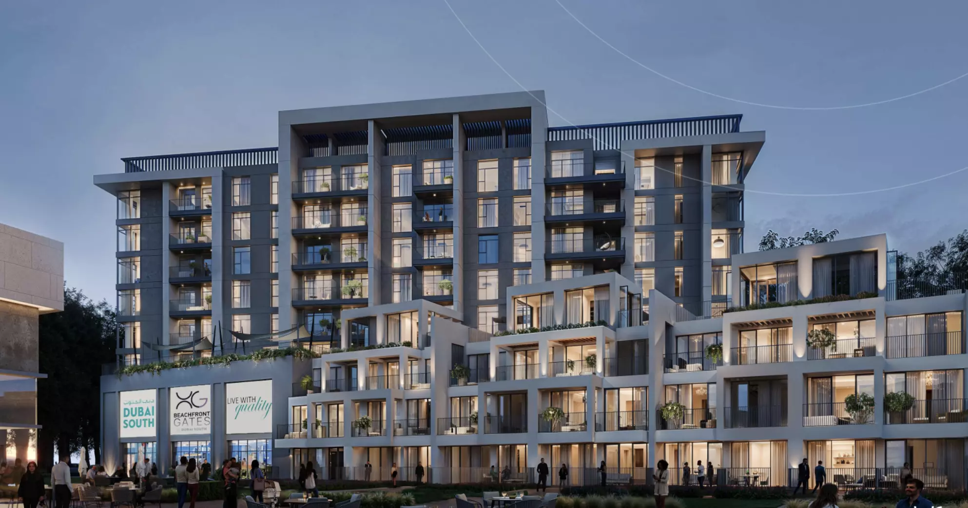 Beachfront Gates By Dubai South – main view