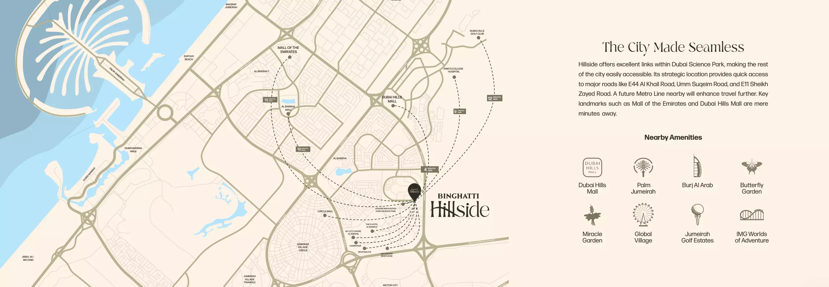 Binghatti Hillside – master plan