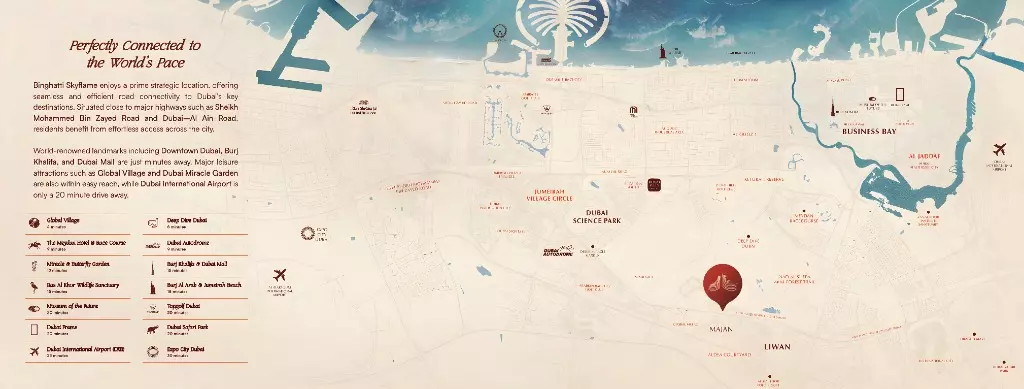 Binghatti Skyflame – master plan