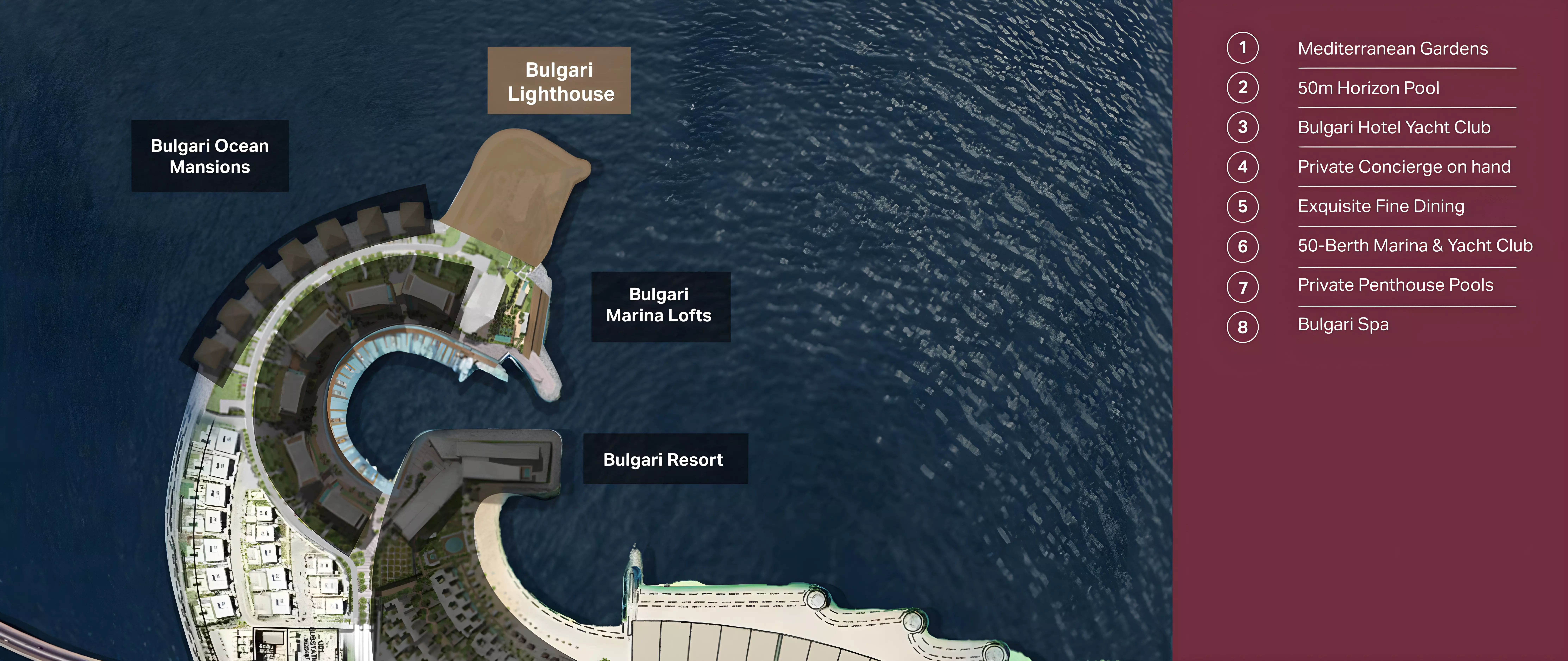Bulgari Ocean Mansions – master plan