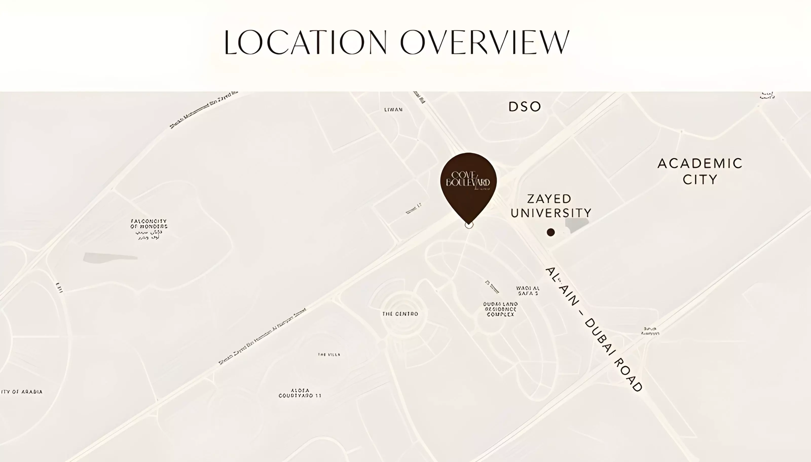 Cove Boulevard – master plan