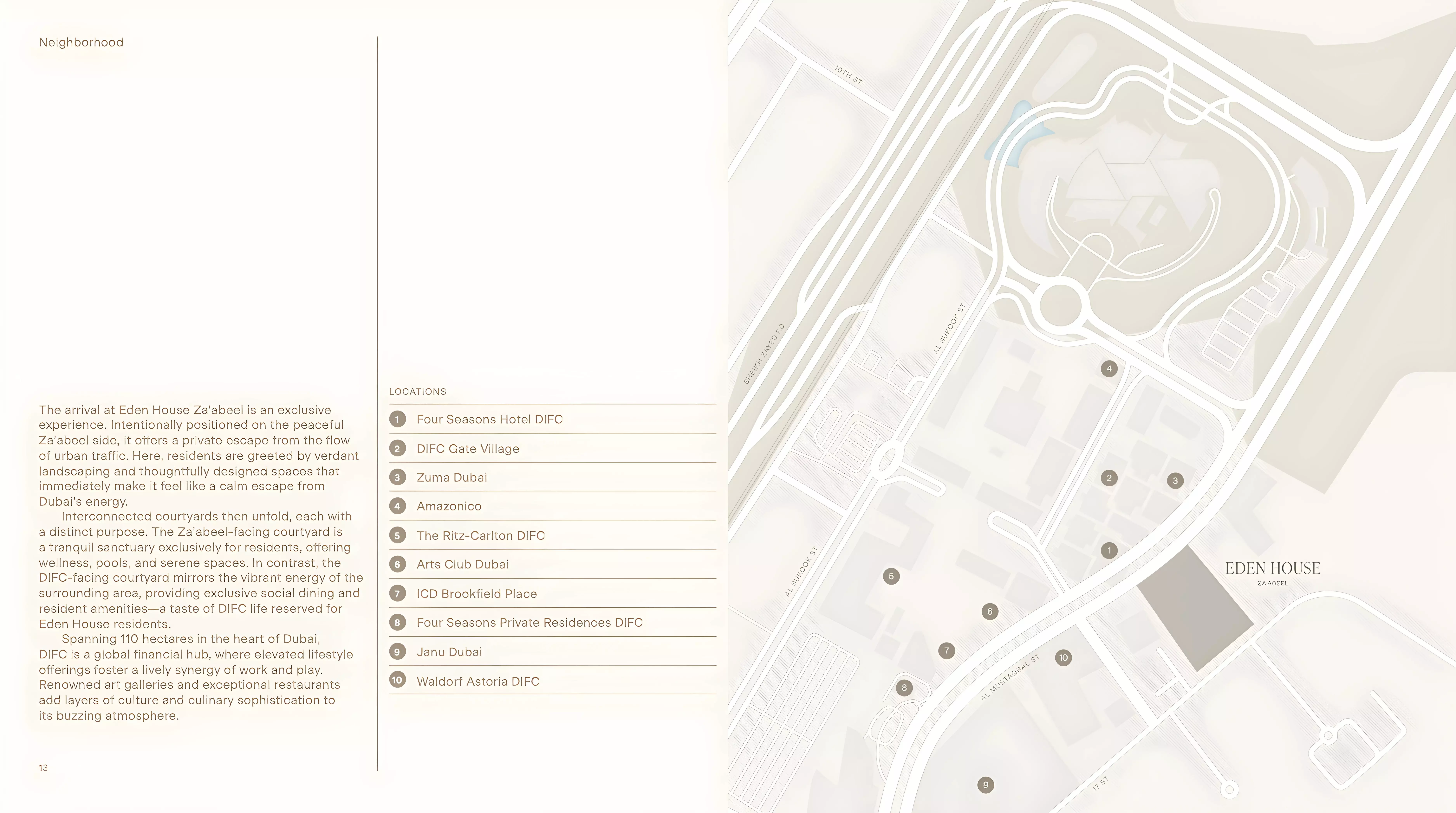 Eden House Za'abeel – master plan