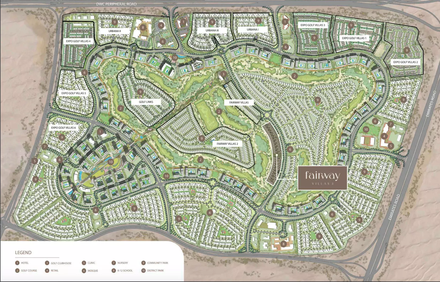 Fairway Villas Phase 3 By Emaar – master plan