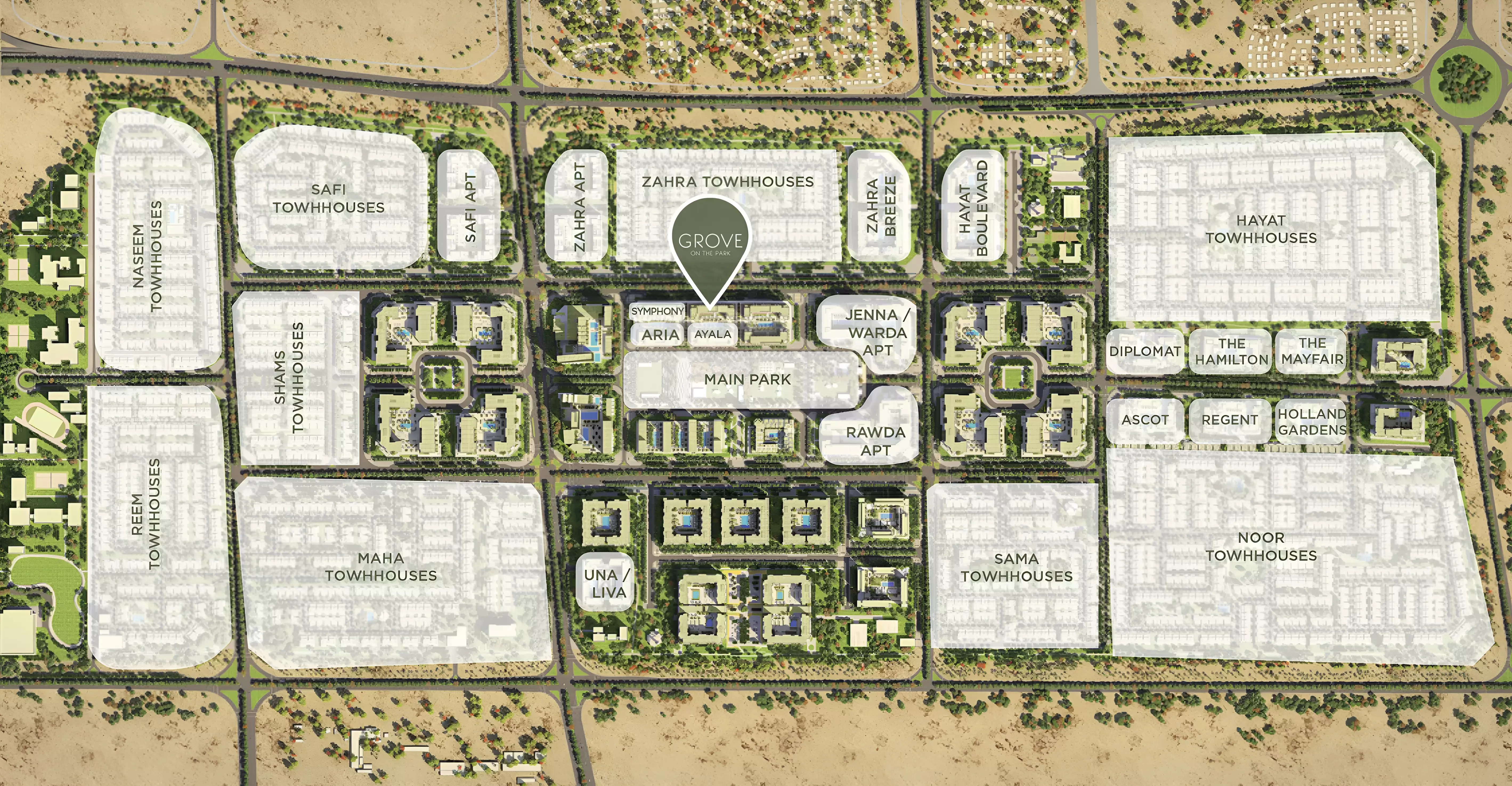 Grove on the Park – master plan
