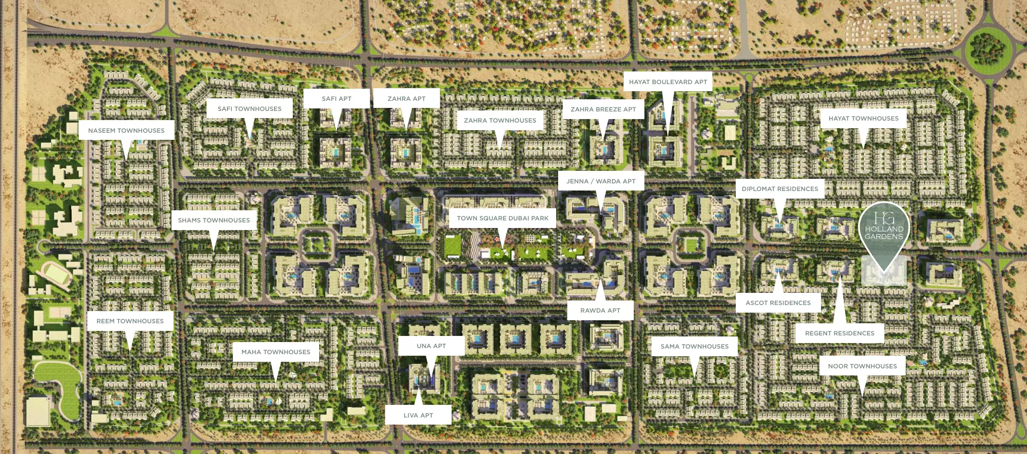 Holland Gardens – master plan
