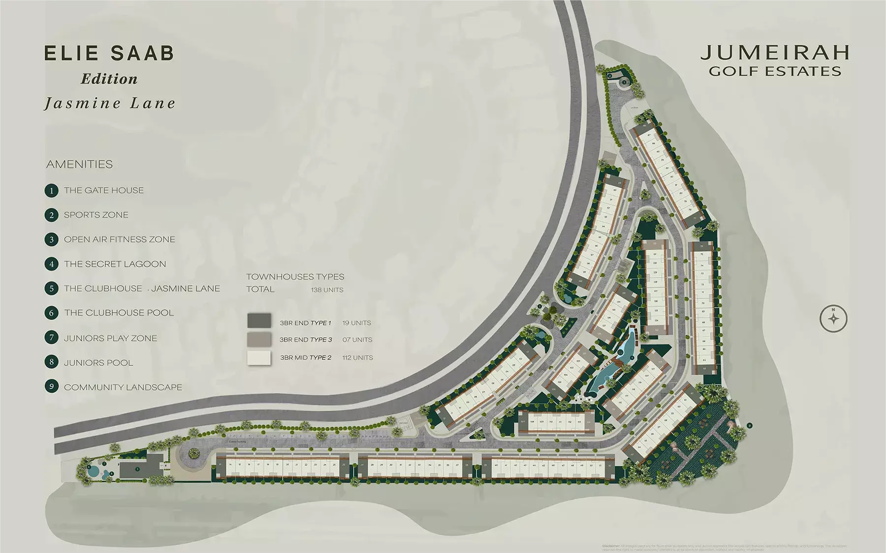 Jasmine Lane at Jumeirah Golf Estates – master plan
