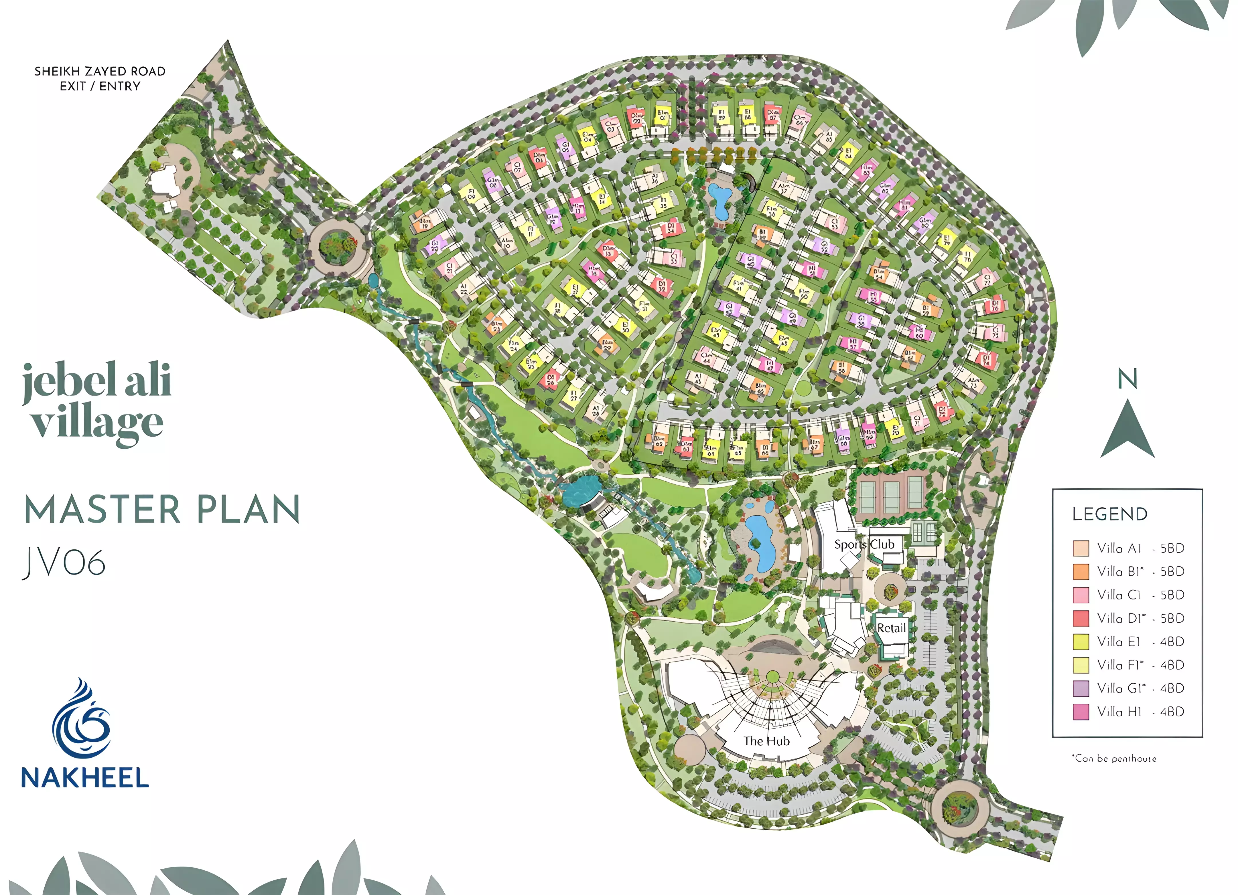 Jebel Ali Village By Nakheel – master plan