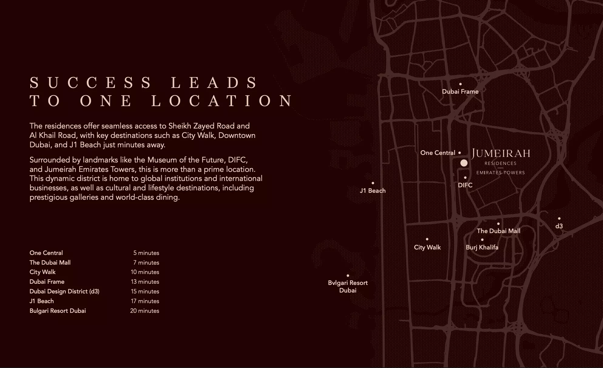 Jumeirah Residences Emirates Towers – master plan