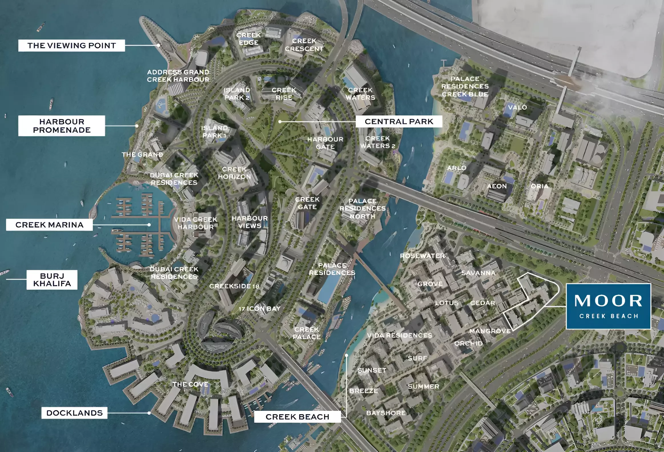 Moor at Creek Beach – master plan