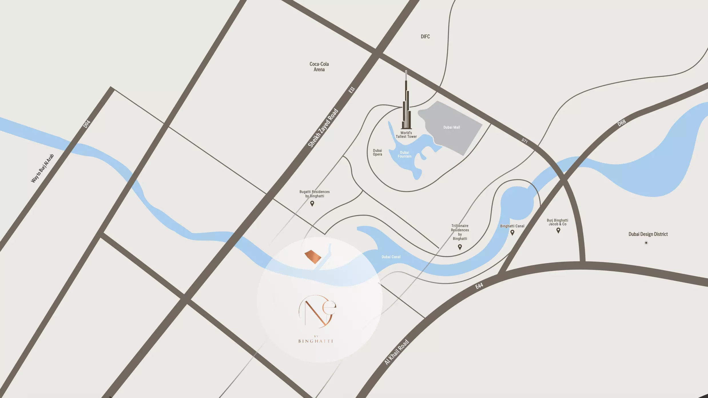 One By Binghatti – master plan