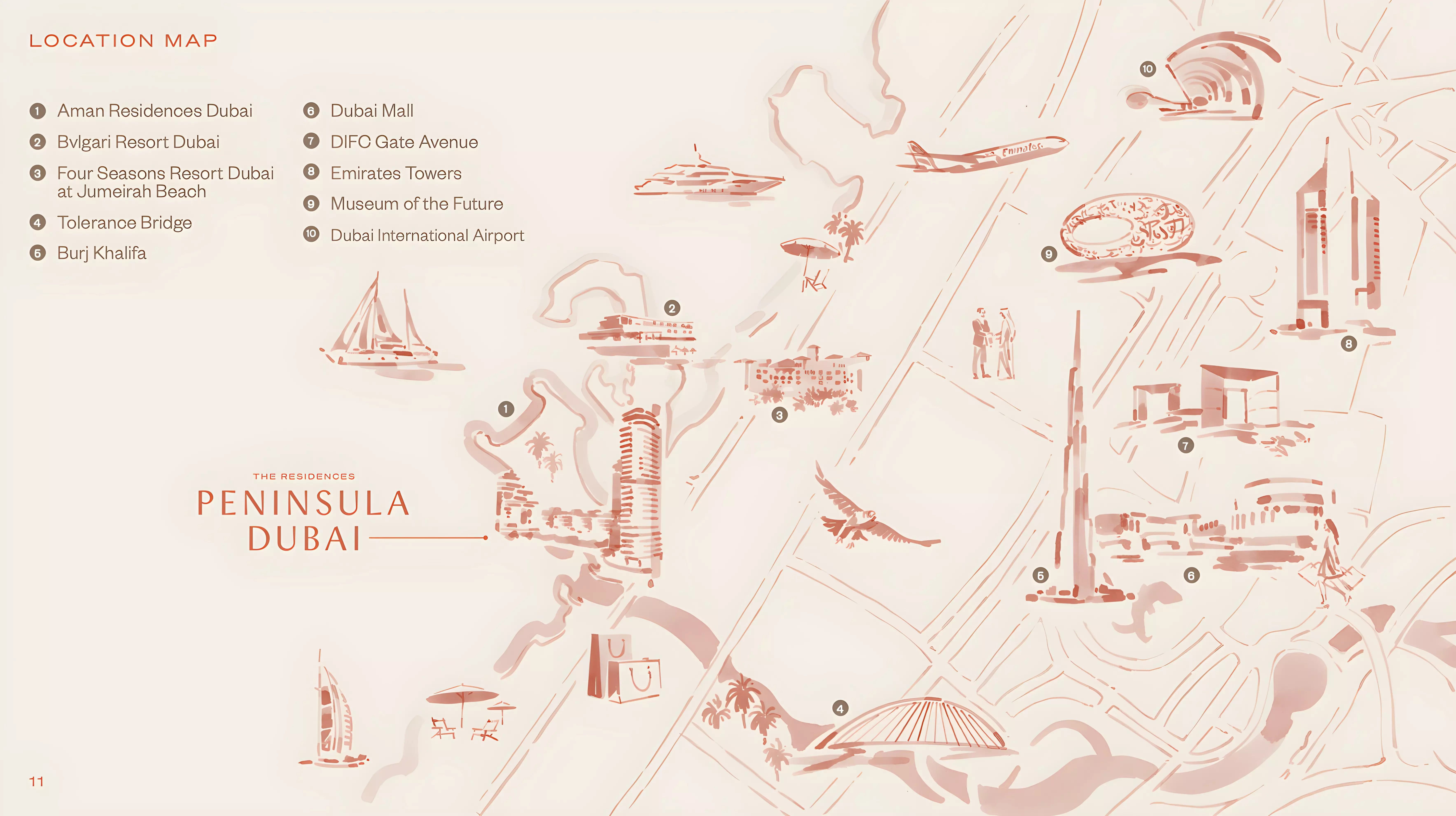 Peninsula Dubai Residences Tower 2 – master plan
