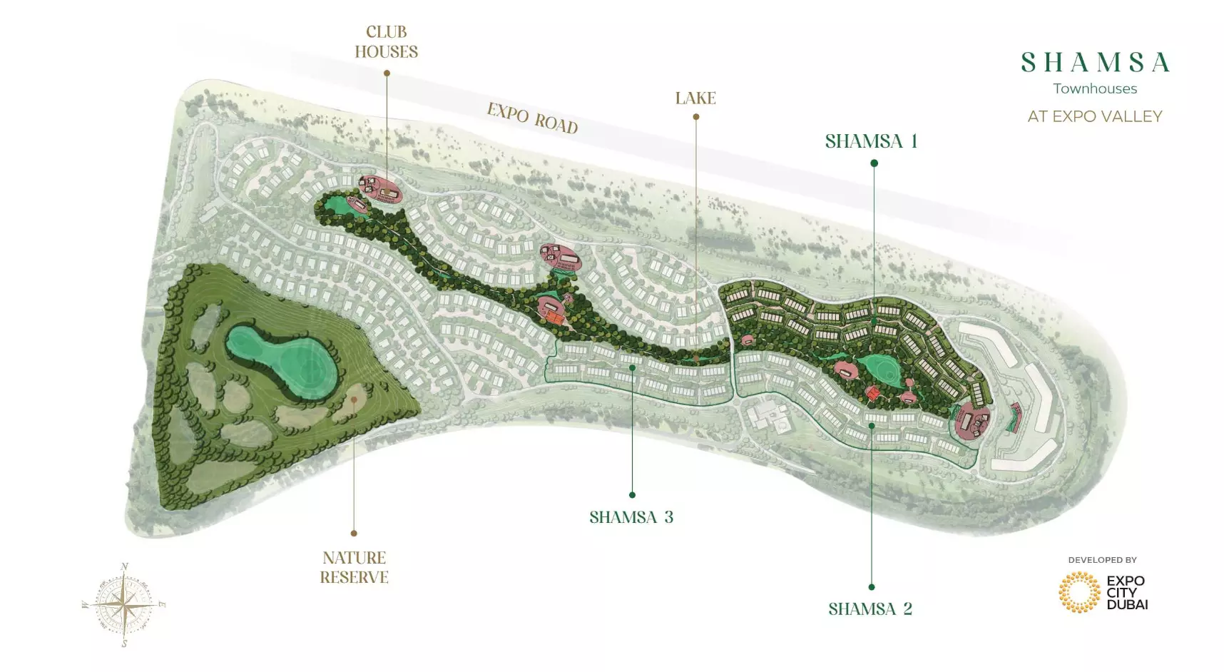Shamsa Townhouses By Expo Dubai Group – master plan