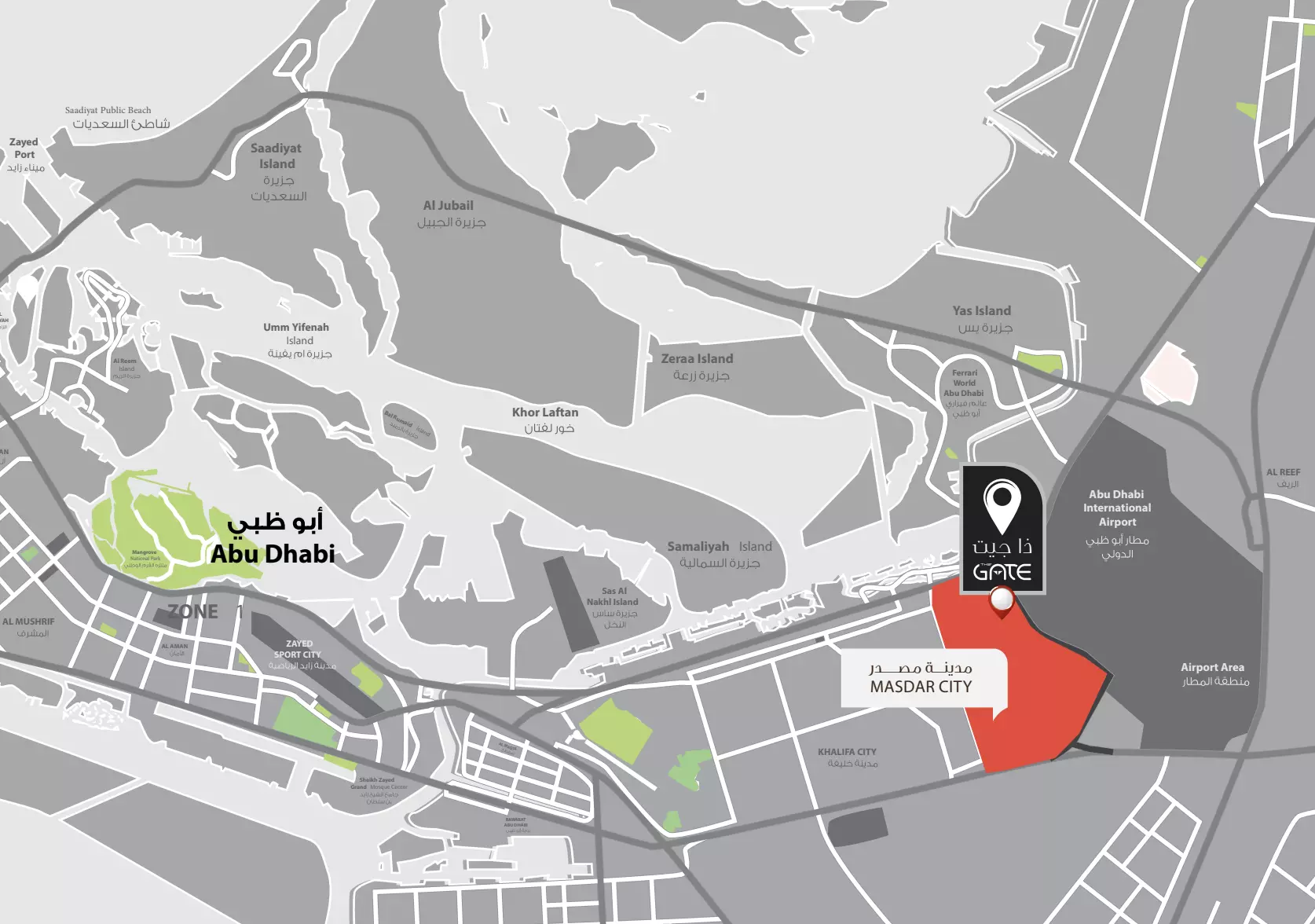 The Gate Masdar City – master plan