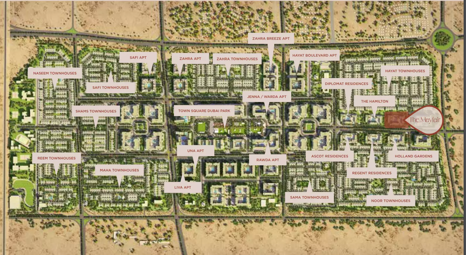 The Mayfair – master plan