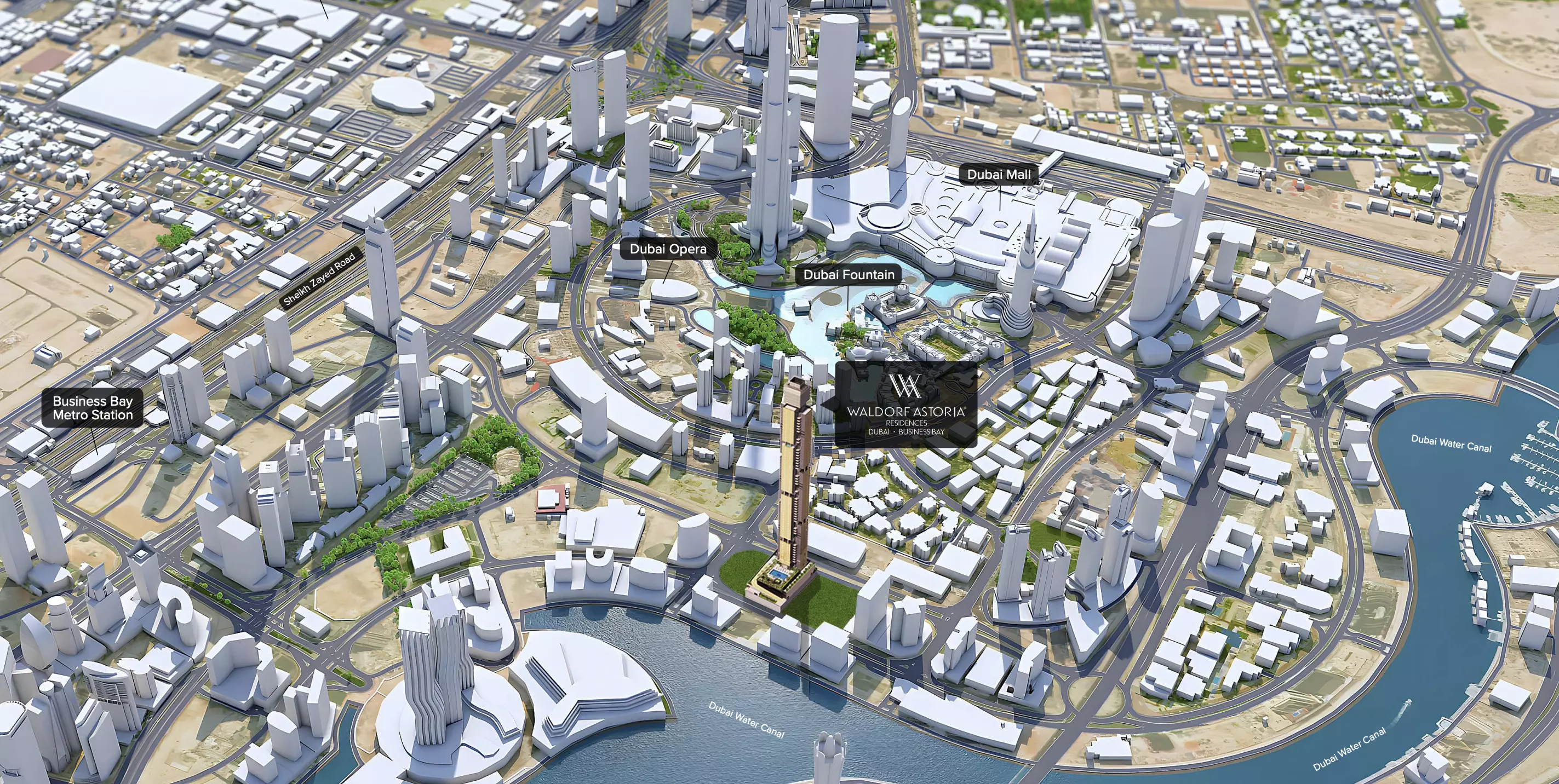 Waldorf Astoria Residences Dubai Business Bay – master plan